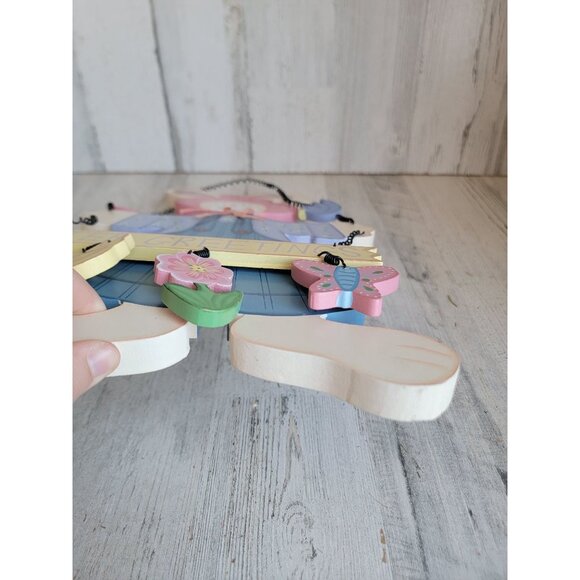 Large wooden Easter greetings bunny home decor‎ hanging spring - Picture 5 of 8